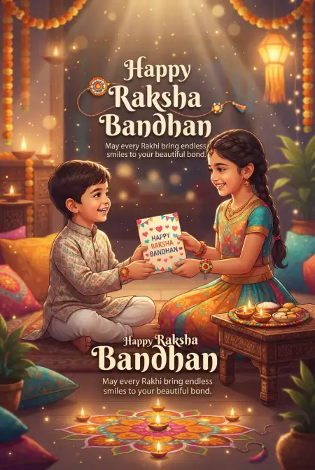 Emotional Rakhi Greetings For Little Brother - Free Happy Raksha Bandhan Greetings Download