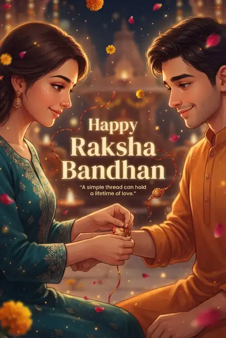 Emotional Raksha Bandhan 2026 Wishes For Brother Sister - Free Happy Raksha Bandhan Wishes 2026 Download