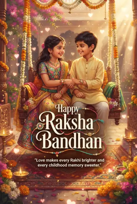 emotional raksha bandhan wishes for kids