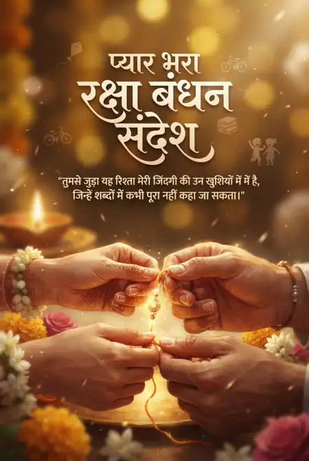 Free Emotional Raksha Bandhan Wishes In Hindi Image Download