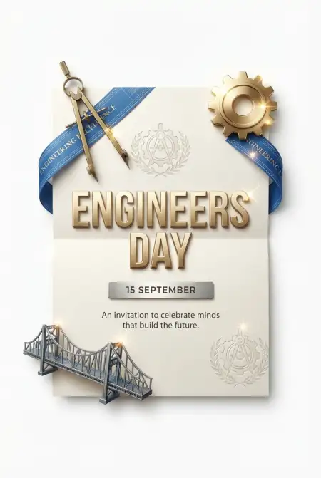 engineers day 2026 celebration invitation card - Engineers Day 2026