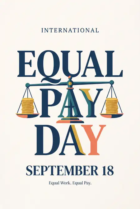 equal pay for women workplace equality - International Equal Pay Day 2026