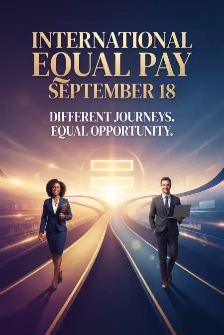 equal pay gender equality poster 2026 - International Equal Pay Day 2026