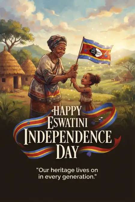 Eswatini Independence Day Greetings For Facebook Post - Free Eswatini Independence Day 2026 Download
