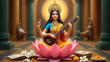 exclusive saraswati puja wallpapers with goddess statue