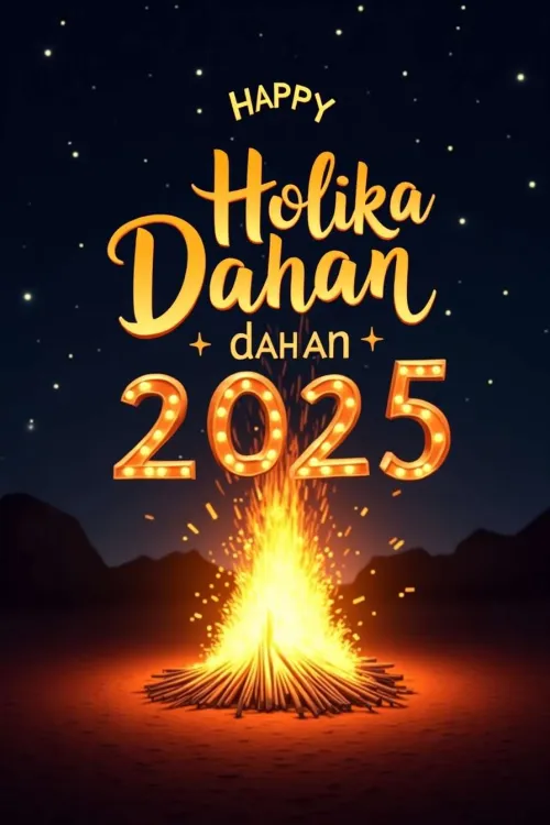 expressive happy holika dahan 2025 images showcasing traditional bonfire rituals