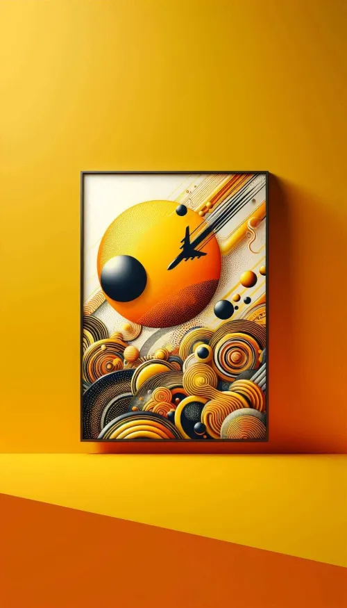 eye-catching yellow orange background for promotional posters for wall