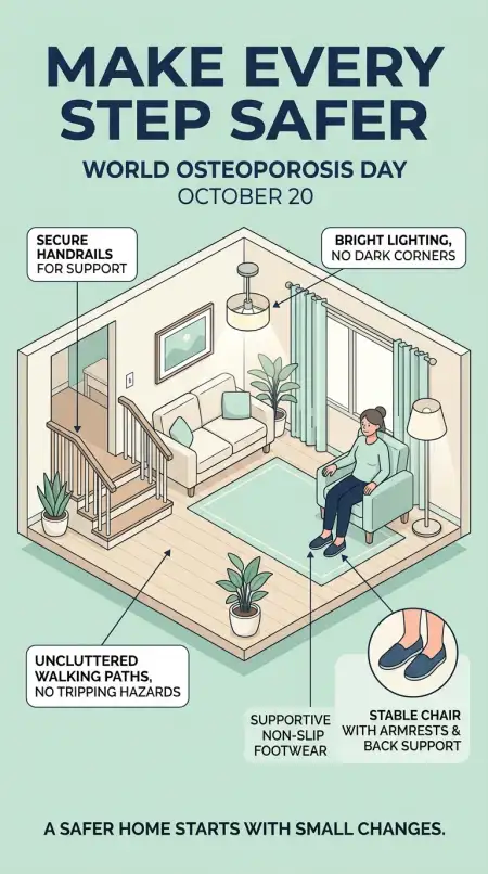fall prevention for osteoporosis patients poster - World Osteoporosis Day 2026