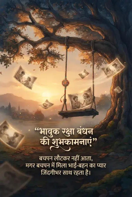 Free Family Love And Happiness Raksha Bandhan Wishes Hindi Creative Poster Image Download