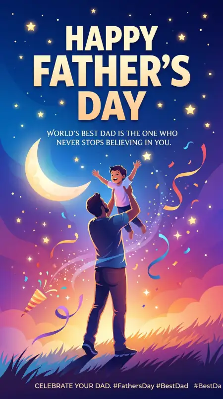 Free Fathers Day 2026 Beautiful Wishes Image Download
