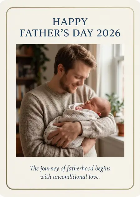 Free Fathers Day 2026 Custom Photo Frame Image Download
