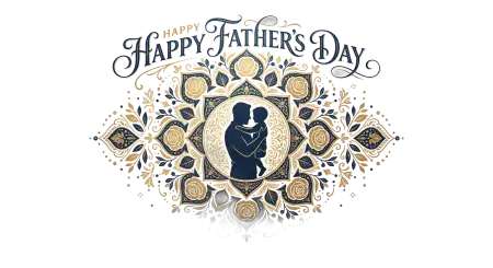 Fathers Day Black And Gold Png 2 - Free Fathers Day Png Download