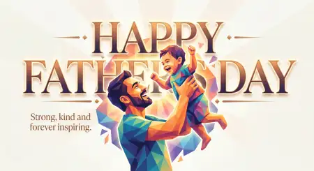 Fathers Day Greeting Card Vector Art - Free Happy Fathers Day Greeting Card Download