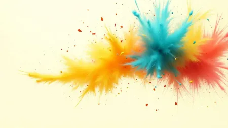 Free Festive Holi Imagery: Pichkari, Rang, And Gulal Explosion Background Image Download
