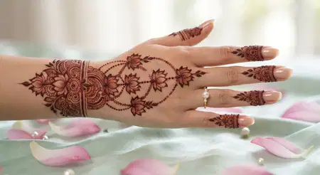 finger style karwa chauth mehndi design