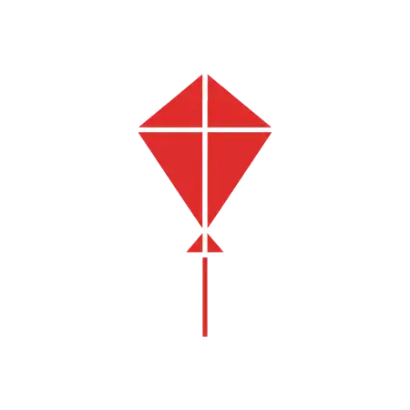 Flat Design Kite Png Illustration - Free Kite Png Download