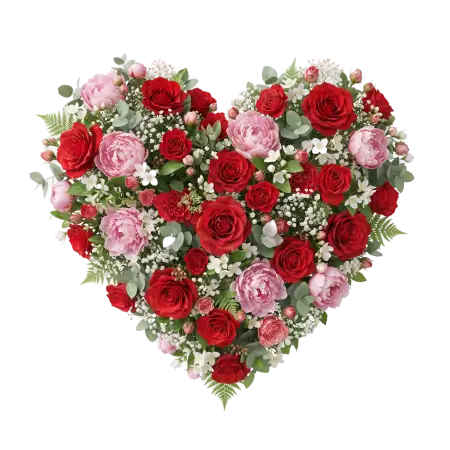floral heart png transparent - Heart Png Png