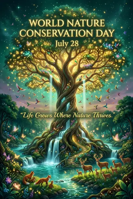 Forest Conservation Awareness Banner - Free World Nature Conservation Day 2026 Download