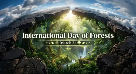 Free Forest Day Banner Design With Text Image Download