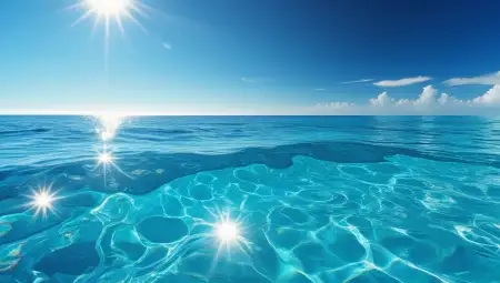 Free Blue Picture Sky And Water Reflection - Free Free Blue Picture Download