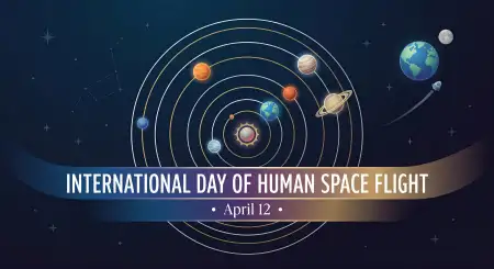 Free Editable Space Day Banner Template 2026 - Free International Day Of Human Space Flight 2026 Download