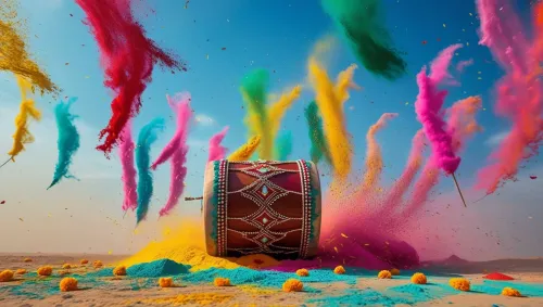 free holi background with creative design