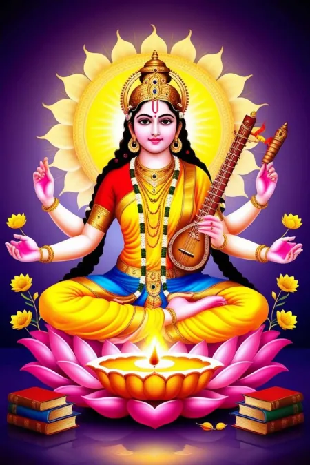 free saraswati puja wallpapers for download