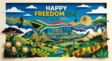 Free Freedom Day South Africa 2026 Banner Slogans Captions Image Download