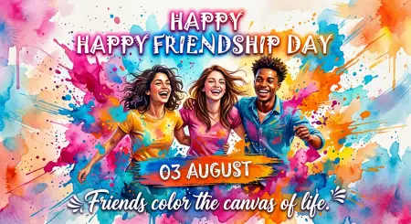 Friendship Day 2026 Colorful Artwork - Free Colorful Download