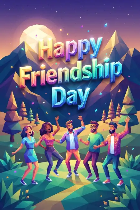 Free Friendship Day 2026 Flat Design Vector Image Download