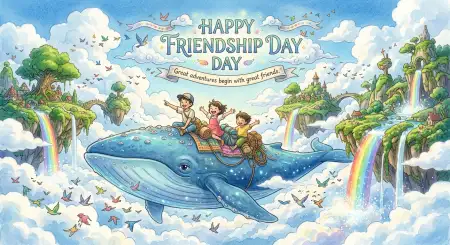 Free Friendship Day 2026 Ghibli Style Artwork Image Download