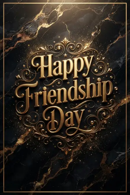 Free Friendship Day 2026 Golden Typography Image Download