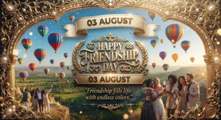 Free Friendship Day 2026 Invitation Card Image Download