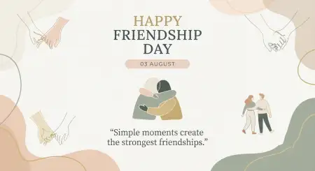 Free Friendship Day 2026 Minimalist Poster Image Download