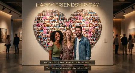 Free Friendship Day 2026 Selfie Frame Image Download