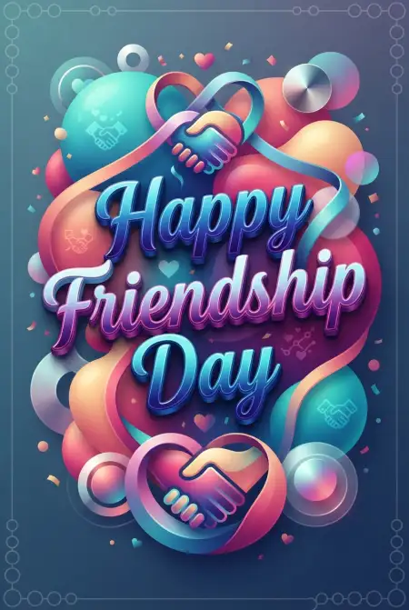 Free Friendship Day 2026 Sticker Design Image Download