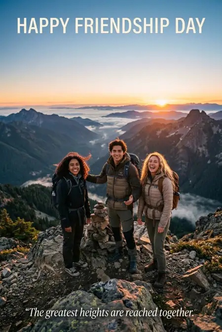 Free Friendship Day 2026 Sunset Friends Image Download