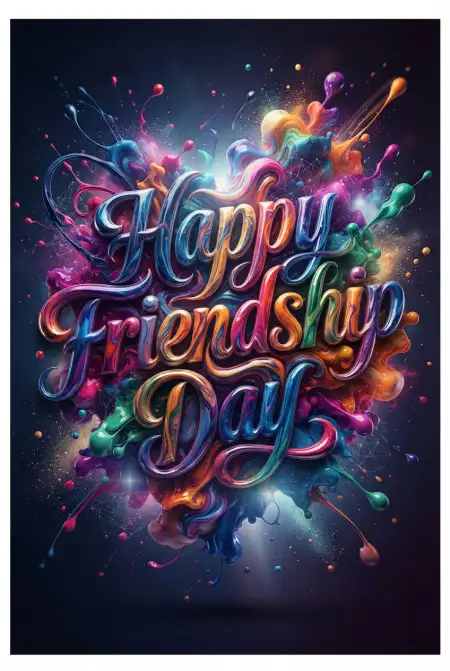 Free Friendship Day 2026 Typography Design Image Download