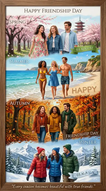 Free Friendship Day 2026 Vertical Story Template Image Download