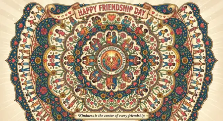 Free Friendship Day 2026 Vintage Design Image Download