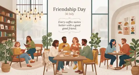 Free Friendship Day Flat Illustration Background Image Download