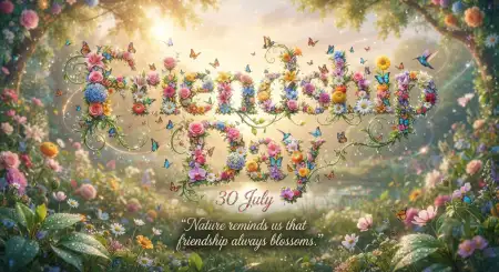 Free Friendship Day Floral Frame Design Background Image Download
