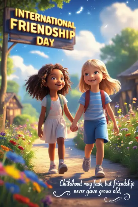 Friendship Theme Poster For School - Free International Friendship Day Download