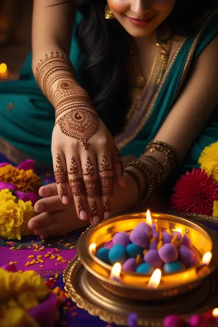 Front And Back Hand Teej Mehndi Image - Free Teej Mehndi Design Download