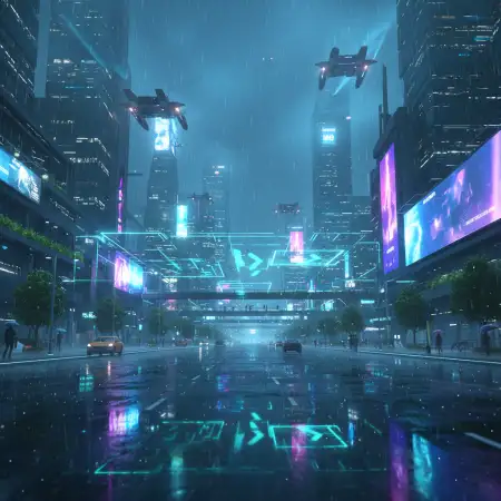 future technology 3d render