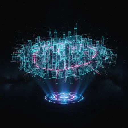 Free Future Technology Digital Illustration Background Download