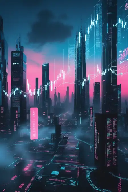 Futuristic Stock Market Background With HUD - Free Stock Market Background Download