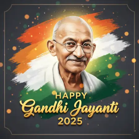 Gandhi Jayanti 2025 HD Greeting Card Online Free - Free Card Download