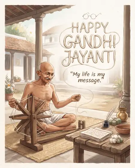 gandhi jayanti charkha poster 2026 - Gandhi Jayanti 2026