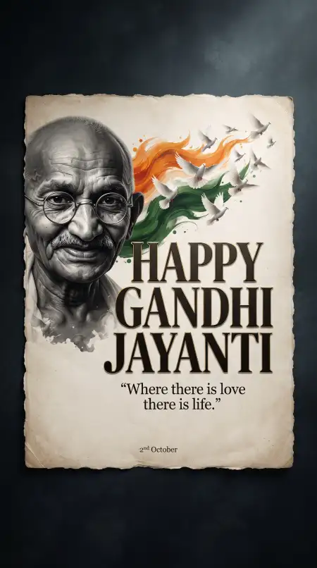 gandhi jayanti heart touching wishes - Happy Gandhi Jayanti Heart Touching Wishes